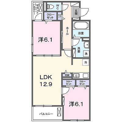 フェリーチェ　壱番館 107【管理NO：1-027067901-01070】 ★家具家電は申し込み後に搬入します★ ★2026年09月下旬入居可能★の物件画像