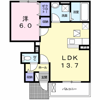 あびた　Ⅴ 102【管理NO：1-026315201-01020】 ★家具家電は申し込み後に搬入します★の物件画像