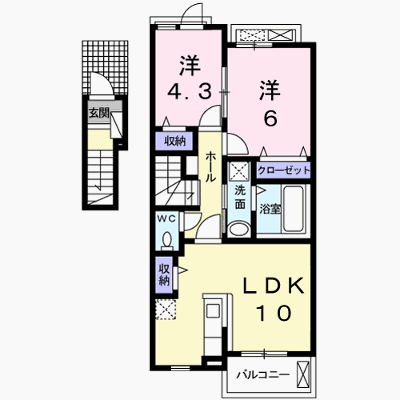 グラン　テラス 202【管理NO：1-024429901-02020】 ★家具家電は申し込み後に搬入します★の物件画像