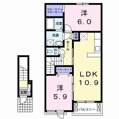 プランタン’１４ 202【管理NO：1-019599101-02020】 ★家具家電は申し込み後に搬入します★ ★2026年10月中旬入居可能★の物件画像
