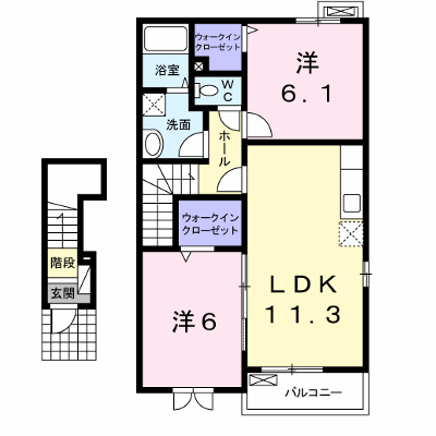 ヴァン　パシフィークＡ 203【管理NO：1-016123101-02030】 ★家具家電は申し込み後に搬入します★ ★2026年11月上旬入居可能★の物件画像