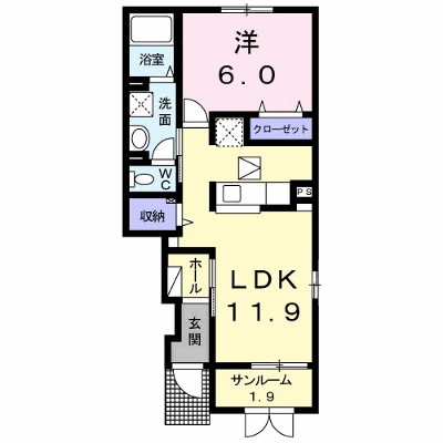 シュプレイム　Ｂ 102【管理NO：1-023364202-01020】 ★家具家電は申し込み後に搬入します★の物件画像