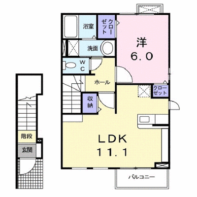 シック・シャンブルⅡ 201【管理NO：1-023360401-02010】 ★家具家電は申し込み後に搬入します★の物件画像