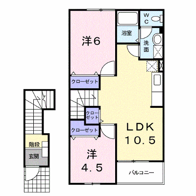 カンパヌール　Ａ 203【管理NO：1-011734201-02030】 ★家具家電は申し込み後に搬入します★ ★2026年10月下旬入居可能★の物件画像