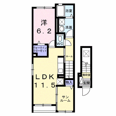 ヴィラ・サンセールＢ 201【管理NO：1-028333902-02010】 ★家具家電は申し込み後に搬入します★ ★2026年11月中旬入居可能★の物件画像
