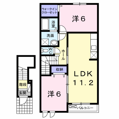 クレールⅡ 202【管理NO：1-017349802-02020】 ★家具家電は申し込み後に搬入します★ ★2026年12月中旬入居可能★の物件画像