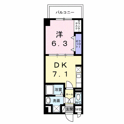 フロレゾン 107【管理NO：1-025503501-01070】 ★家具家電は申し込み後に搬入します★ ★2026年10月上旬入居可能★の物件画像