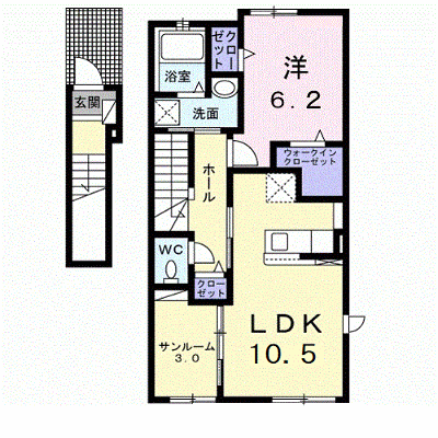 グラシア 201【管理NO：1-027401902-02010】 ★家具家電は申し込み後に搬入します★ ★2026年10月中旬入居可能★の物件画像