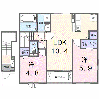 ヒカルサ所沢 204【管理NO：1-028779001-02040】 ★家具家電は申し込み後に搬入します★ ★2027年01月下旬入居可能★の物件画像