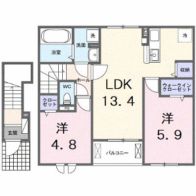ヒカルサ所沢 203【管理NO：1-028779001-02030】 ★家具家電は申し込み後に搬入します★ ★2027年01月下旬入居可能★の物件画像