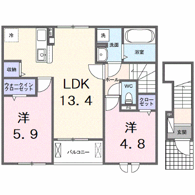 ヒカルサ所沢 202【管理NO：1-028779001-02020】 ★家具家電は申し込み後に搬入します★ ★2027年01月下旬入居可能★の物件画像