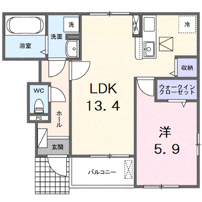 ヒカルサ所沢 104【管理NO：1-028779001-01040】 ★家具家電は申し込み後に搬入します★ ★2027年01月下旬入居可能★の物件画像