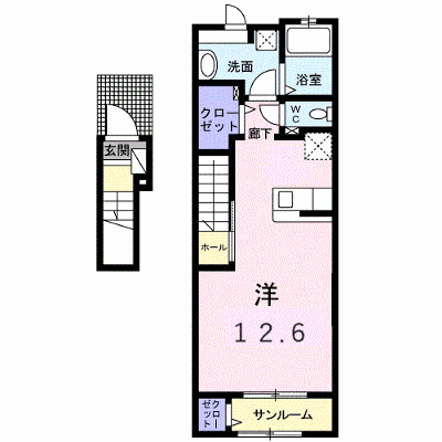 フィオーレ天童 203【管理NO：1-023642701-02030】 ★家具家電は申し込み後に搬入します★ ★2026年11月中旬入居可能★の物件画像
