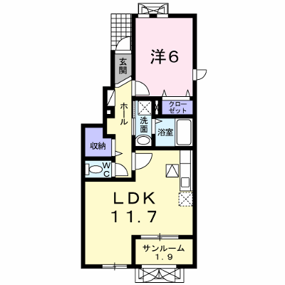 グレンジェルメＢ 101【管理NO：1-017285602-01010】 ★家具家電は申し込み後に搬入します★ ★2026年11月中旬入居可能★の物件画像