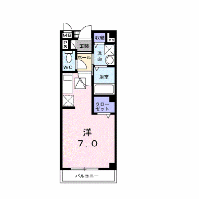 プロムナードＢ 103【管理NO：1-014242502-01030】 ★家具家電は申し込み後に搬入します★ ★2026年11月上旬入居可能★の物件画像
