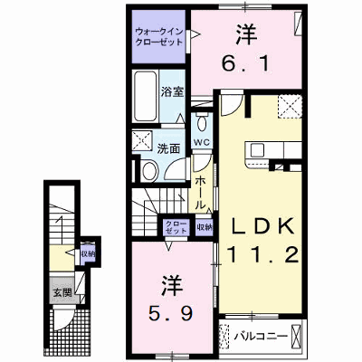パストラル　Ｅ 203【管理NO：1-025862302-02030】 ★家具家電は申し込み後に搬入します★ ★2027年01月下旬入居可能★の物件画像