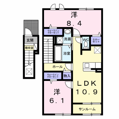 ニコリヴⅡ 202【管理NO：1-028404102-02020】 ★家具家電は申し込み後に搬入します★ ★2026年11月中旬入居可能★の物件画像