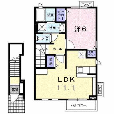 アヴェニール　Ａ 203【管理NO：1-015094101-02030】 ★家具家電は申し込み後に搬入します★ ★2026年11月中旬入居可能★の物件画像