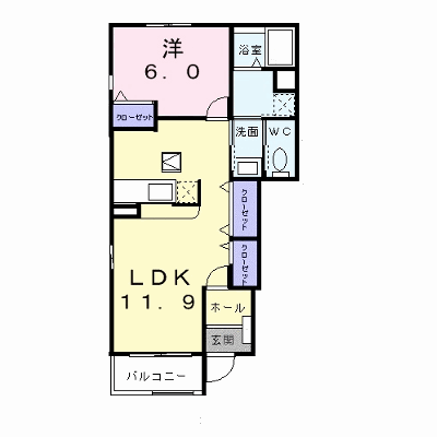 パーシモンⅡ 101【管理NO：1-013520402-01010】 ★家具家電は申し込み後に搬入します★ ★2026年11月上旬入居可能★の物件画像