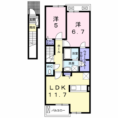 テラビスタⅡ 203【管理NO：1-020770002-02030】 ★家具家電は申し込み後に搬入します★ ★2026年10月下旬入居可能★の物件画像
