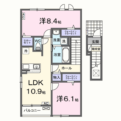 サンライズＭ　Ⅱ 206【管理NO：1-028640402-02050】 ★家具家電は申し込み後に搬入します★ ★2027年01月下旬入居可能★の物件画像