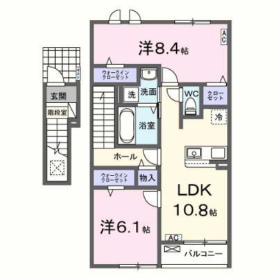 サンライズＭ　Ⅱ 203【管理NO：1-028640402-02030】 ★家具家電は申し込み後に搬入します★ ★2027年01月下旬入居可能★の物件画像