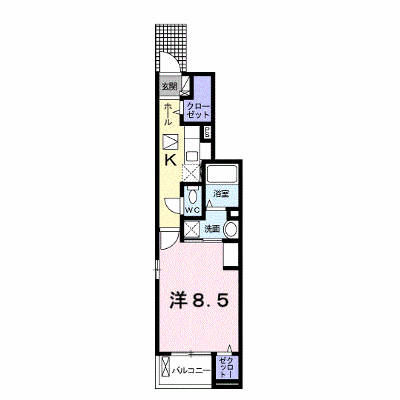 グランクレールＤ 103【管理NO：1-025133404-01030】 ★家具家電は申し込み後に搬入します★ ★2026年10月上旬入居可能★の物件画像