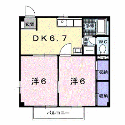コーポ新田Ｂ 205【管理NO：1-007247401-02040】 ★家具家電は申し込み後に搬入します★ ★2026年11月中旬入居可能★の物件画像