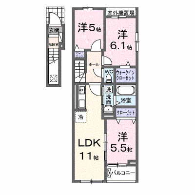 フランシーズコート行田 201【管理NO：1-028580501-02010】 ★家具家電は申し込み後に搬入します★ ★2026年12月上旬入居可能★の物件画像