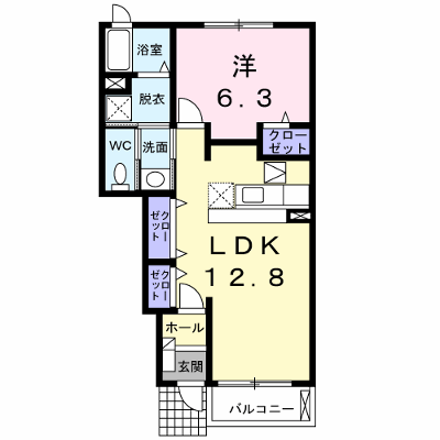 ドラセナＢ 102【管理NO：1-015164802-01020】 ★家具家電は申し込み後に搬入します★ ★2026年11月中旬入居可能★の物件画像