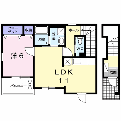 ヴィラ小塚山 201【管理NO：1-019015001-02010】 ★家具家電は申し込み後に搬入します★ ★2026年11月下旬入居可能★の物件画像
