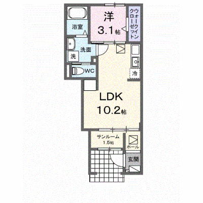 アマルコルド 102【管理NO：1-028766201-01020】 ★家具家電は申し込み後に搬入します★ ★2027年02月上旬入居可能★の物件画像