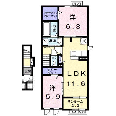 ラパン添島 206【管理NO：1-027204501-02060】 ★家具家電は申し込み後に搬入します★ ★2026年11月中旬入居可能★の物件画像