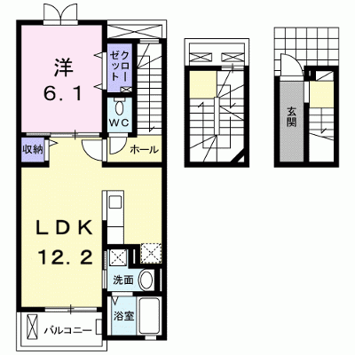 ブライト　ビューテラスＡ 304【管理NO：1-018766201-03040】 ★家具家電は申し込み後に搬入します★ ★2026年10月下旬入居可能★の物件画像