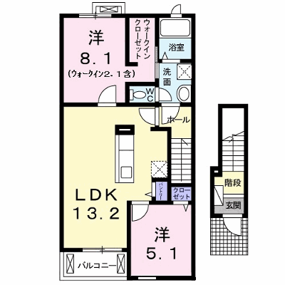ソレイユⅡ 203【管理NO：1-019453302-02030】 ★家具家電は申し込み後に搬入します★ ★2026年11月中旬入居可能★の物件画像