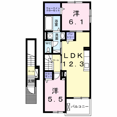 西八幡アパート 206【管理NO：1-027922301-02060】 ★家具家電は申し込み後に搬入します★ ★2027年02月上旬入居可能★の物件画像