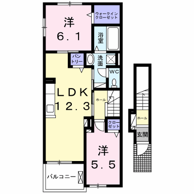 西八幡アパート 201【管理NO：1-027922301-02010】 ★家具家電は申し込み後に搬入します★ ★2027年02月上旬入居可能★の物件画像