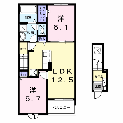 リンナラ 203【管理NO：1-028723301-02030】 ★家具家電は申し込み後に搬入します★ ★2026年12月下旬入居可能★の物件画像