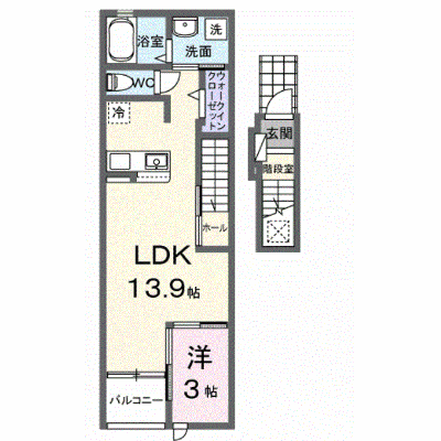 フォルトゥーナ 202【管理NO：1-028006501-02020】 ★家具家電は申し込み後に搬入します★ ★2026年10月中旬入居可能★の物件画像