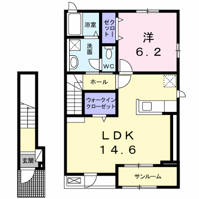 フォレスト本町 203【管理NO：1-023396901-02030】 ★家具家電は申し込み後に搬入します★の物件画像