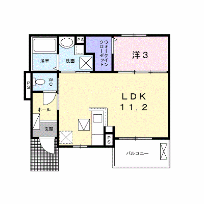 ロリエⅡ 102【管理NO：1-026489701-01020】 ★家具家電は申し込み後に搬入します★ ★2026年11月中旬入居可能★の物件画像