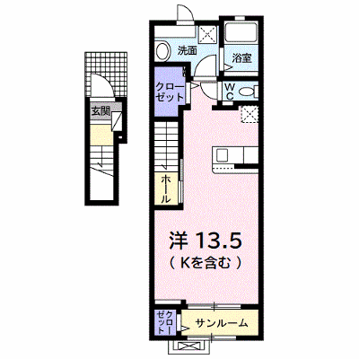クラシオン小泉 203【管理NO：1-027115801-02030】 ★家具家電は申し込み後に搬入します★ ★2026年10月中旬入居可能★の物件画像