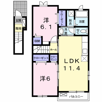 メゾン　ド　トフワ－ジュ　Ⅱ 201【管理NO：1-016320802-02010】 ★家具家電は申し込み後に搬入します★ ★2026年11月上旬入居可能★の物件画像