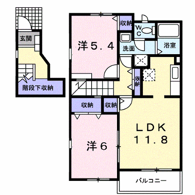 ハーモニー　Β 203【管理NO：1-012798802-02030】 ★家具家電は申し込み後に搬入します★ ★2026年11月中旬入居可能★の物件画像