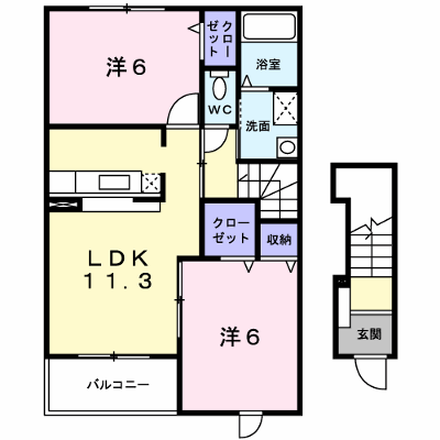 ターンベリー 201【管理NO：1-016692001-02010】 ★家具家電は申し込み後に搬入します★ ★2026年12月中旬入居可能★の物件画像