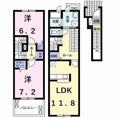 サン　フェリーチェ 207【管理NO：1-018166901-02070】 ★家具家電は申し込み後に搬入します★ ★2026年11月中旬入居可能★の物件画像
