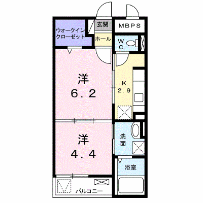 ライル　Ⅱ 101【管理NO：1-020002601-01010】 ★家具家電は申し込み後に搬入します★ ★2026年10月中旬入居可能★の物件画像