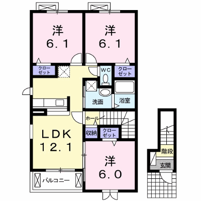 エセレンテ 201【管理NO：1-017022301-02010】 ★家具家電は申し込み後に搬入します★ ★2026年11月中旬入居可能★の物件画像