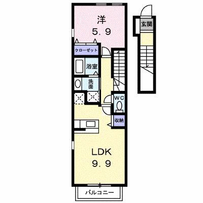 ヴィヴァーチェ　春日野　Ａ 202【管理NO：1-012849601-02020】 ★家具家電は申し込み後に搬入します★ ★2026年11月上旬入居可能★の物件画像