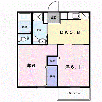 ひまわり 102【管理NO：1-007532901-01020】 ★家具家電は申し込み後に搬入します★ ★2026年11月中旬入居可能★の物件画像